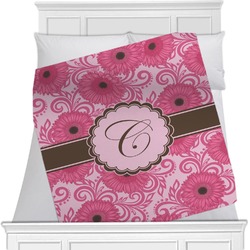 Gerbera Daisy Minky Blanket - Toddler / Throw - 60"x50" - Double Sided (Personalized)