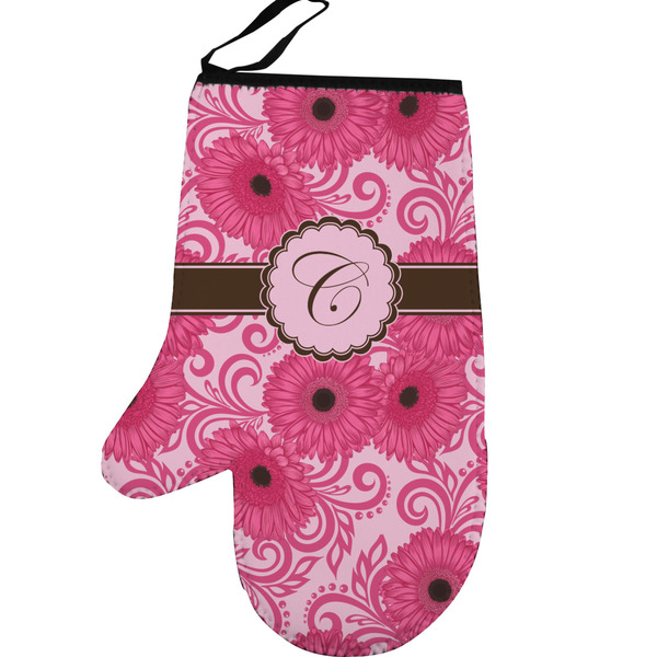 Gerbera Daisy Personalized Oven Mitt - Left
