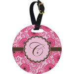 Gerbera Daisy Plastic Luggage Tag - Round (Personalized)