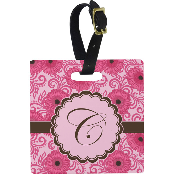 Gerbera Daisy Personalized Square Luggage Tag