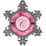 Gerbera Daisy Vintage Snowflake Ornament (Personalized)