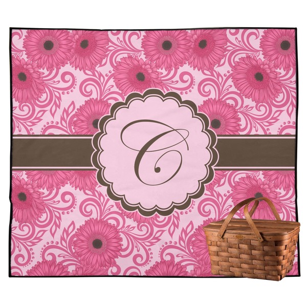 Custom Gerbera Daisy Outdoor Picnic Blanket (Personalized)