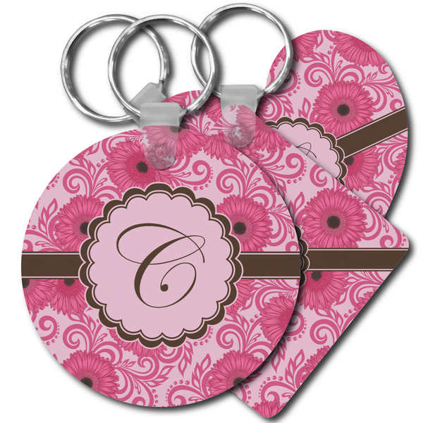 Custom Gerbera Daisy Plastic Keychain (Personalized)
