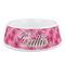 Gerbera Daisy Plastic Dog Bowl - Medium (Personalized)