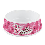 Gerbera Daisy Plastic Dog Bowl - Small (Personalized)