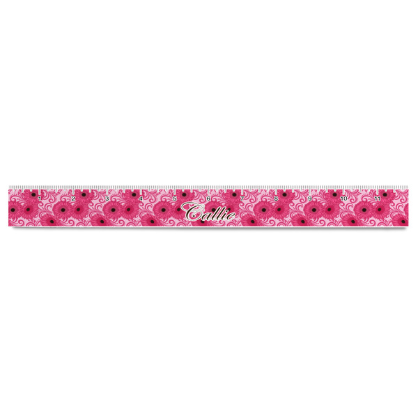 Gerbera Daisy Plastic Ruler - 12" - FRONT