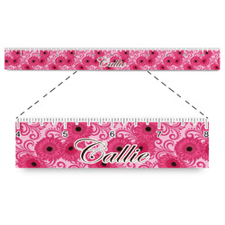 Gerbera Daisy Plastic Ruler - 12" (Personalized)