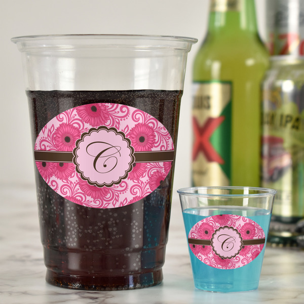 Gerbera Daisy Plastic Shot Glasses - In Context