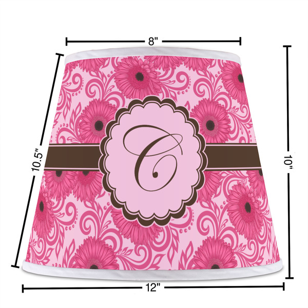 Gerbera Daisy Poly Film Empire Lampshade - Dimensions