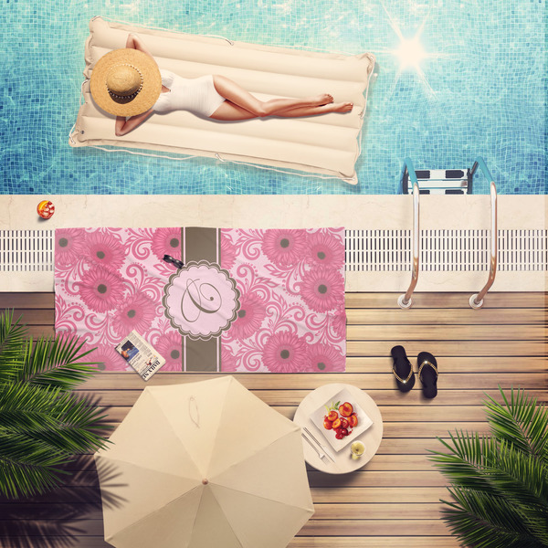 Gerbera Daisy Pool Towel Lifestyle