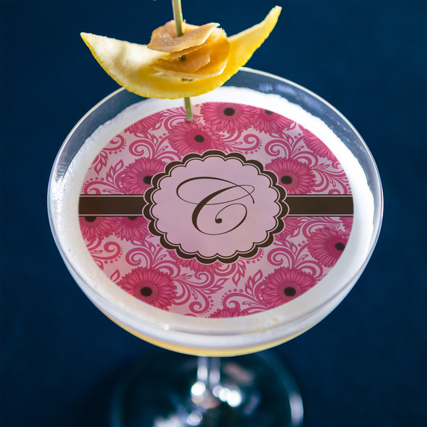 Gerbera Daisy Printed Drink Topper - Large - In Context