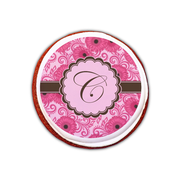 Gerbera Daisy Printed Icing Circle - XSmall - On Cookie