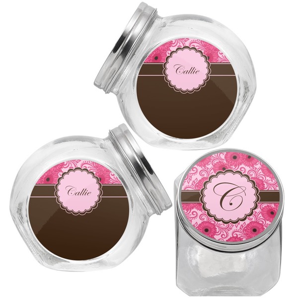 Gerbera Daisy Puppy Treat Jar - Top Left Right