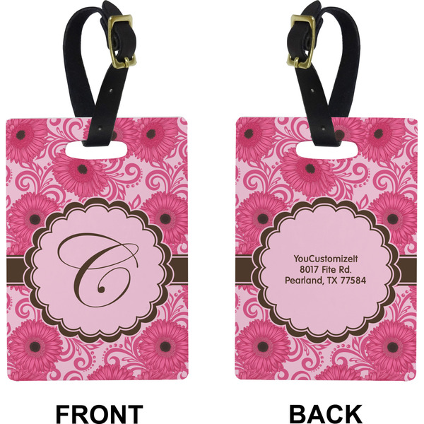 Gerbera Daisy Rectangle Luggage Tag (Front + Back)