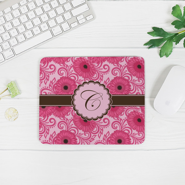 Gerbera Daisy Rectangular Mouse Pad - LIFESTYLE 2
