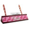Gerbera Daisy Red Mahogany Nameplate with Business Card Holder (Personalized)