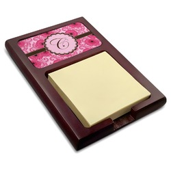 Gerbera Daisy Red Mahogany Sticky Note Holder (Personalized)