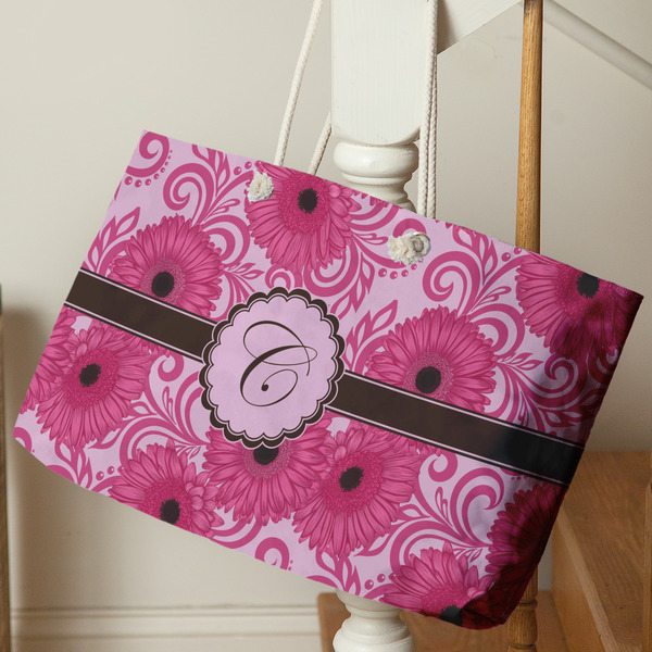 Gerbera Daisy Large Rope Tote - Life Style