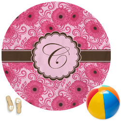 Gerbera Daisy Round Beach Towel (Personalized)