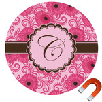 Gerbera Daisy Round Car Magnet - 6" (Personalized)
