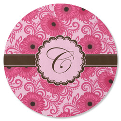 Gerbera Daisy Round Rubber Backed Coaster (Personalized)