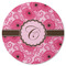 Gerbera Daisy Round Rubber Backed Coaster (Personalized)