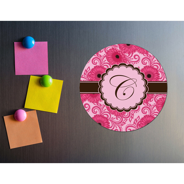 Gerbera Daisy Round Fridge Magnet - LIFESTYLE