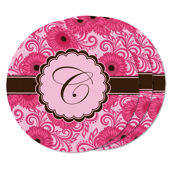 Gerbera Daisy Round Fridge Magnet - THREE