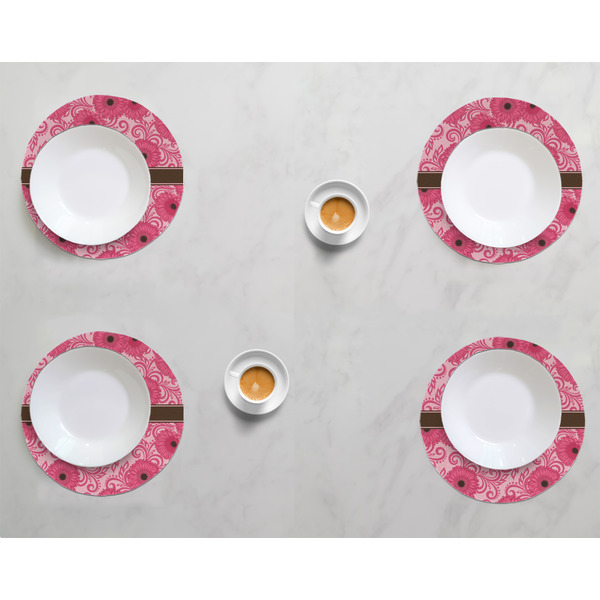 Gerbera Daisy Round Linen Placemats - LIFESTYLE (set of 4)