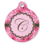 Gerbera Daisy Round Pet ID Tag (Personalized)