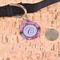 Gerbera Daisy Round Pet ID Tag - Large - In Context