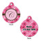 Gerbera Daisy Round Pet Tag - Front & Back
