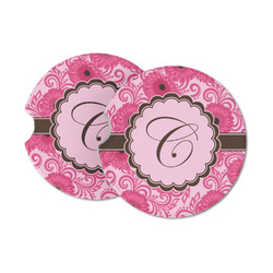 Gerbera Daisy Sandstone Car Coasters (Personalized)