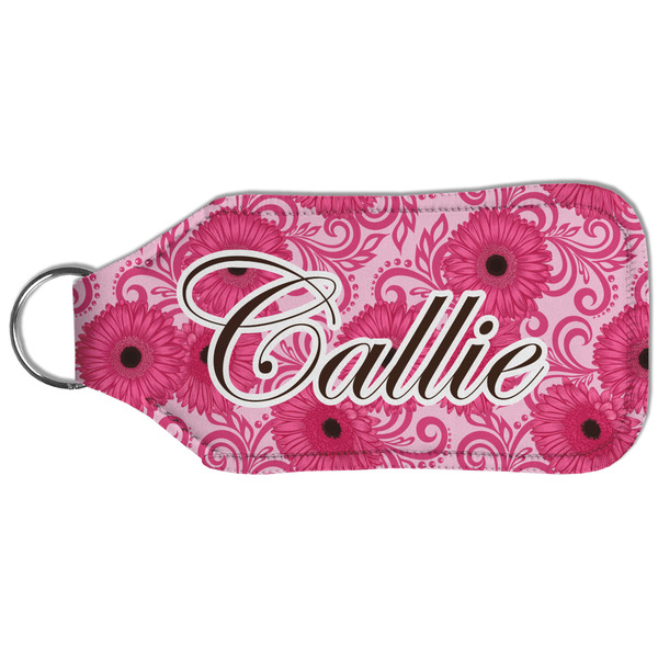 Gerbera Daisy Sanitizer Holder Keychain - Large (Back)