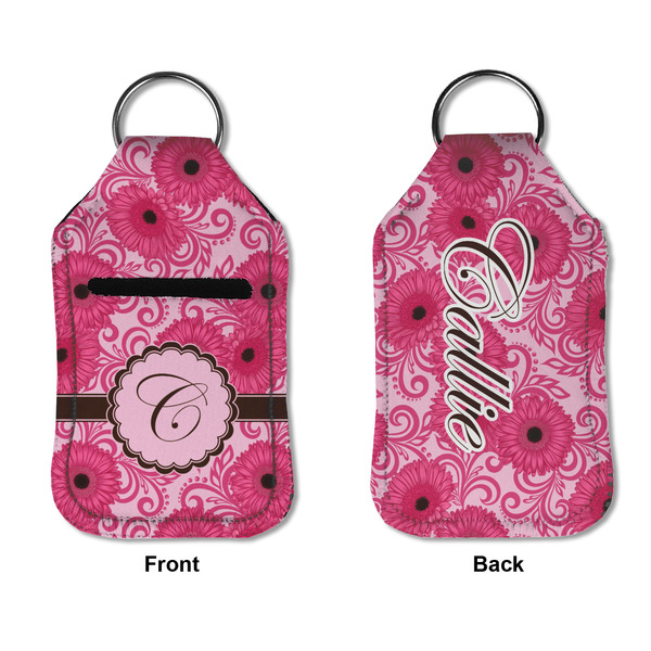 Gerbera Daisy Sanitizer Holder Keychain - Small APPROVAL (Flat)
