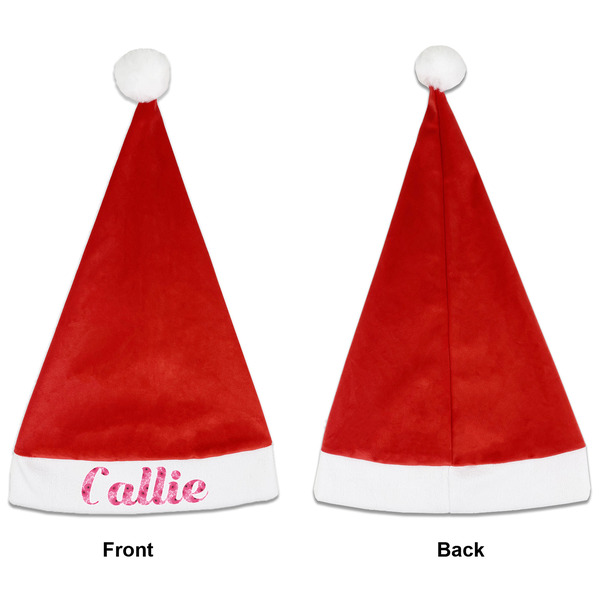 Gerbera Daisy Santa Hats - Front and Back (Single Print) APPROVAL