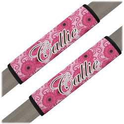 Gerbera Daisy Seat Belt Covers (Set of 2) (Personalized)