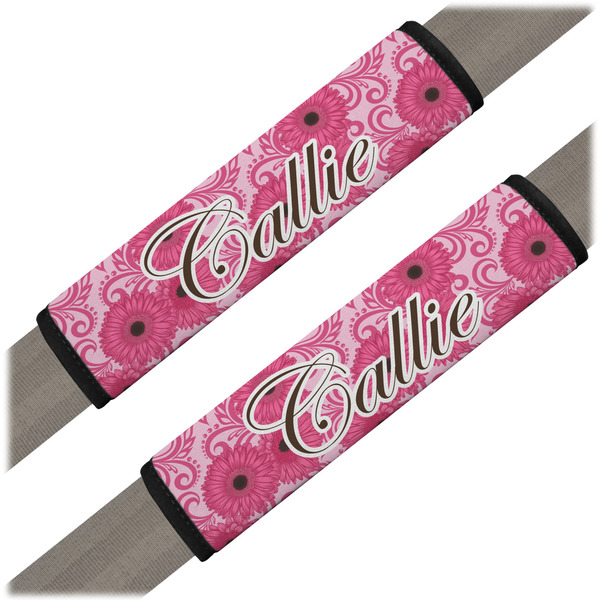 Custom Gerbera Daisy Seat Belt Covers (Set of 2) (Personalized)