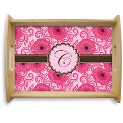 Gerbera Daisy Natural Wooden Tray - Large (Personalized)