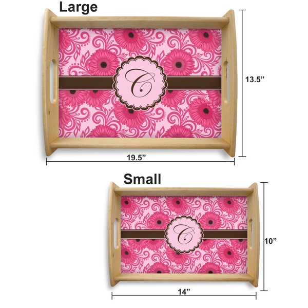 Gerbera Daisy Serving Tray Wood Sizes