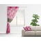 Gerbera Daisy Sheer Curtain With Window and Rod - in Room Matching Pillow