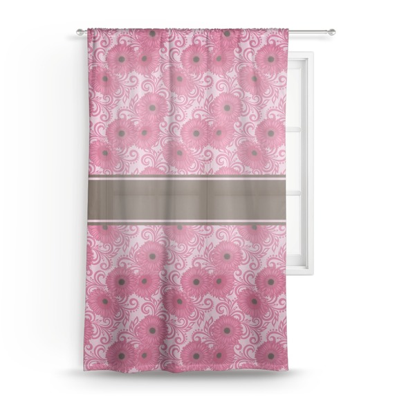 Custom Gerbera Daisy Sheer Curtain - 50"x84"