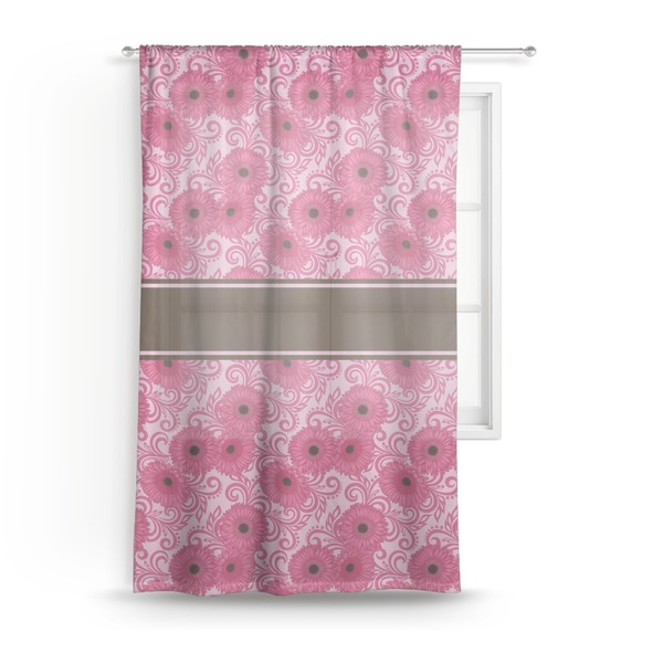 Custom Gerbera Daisy Sheer Curtain