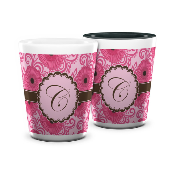Custom Gerbera Daisy Ceramic Shot Glass - 1.5 oz (Personalized)