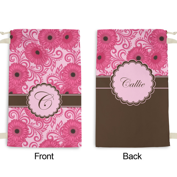 Gerbera Daisy Small Laundry Bag - Front & Back View