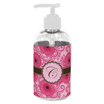 Gerbera Daisy Plastic Soap / Lotion Dispenser (8 oz - Small - White) (Personalized)