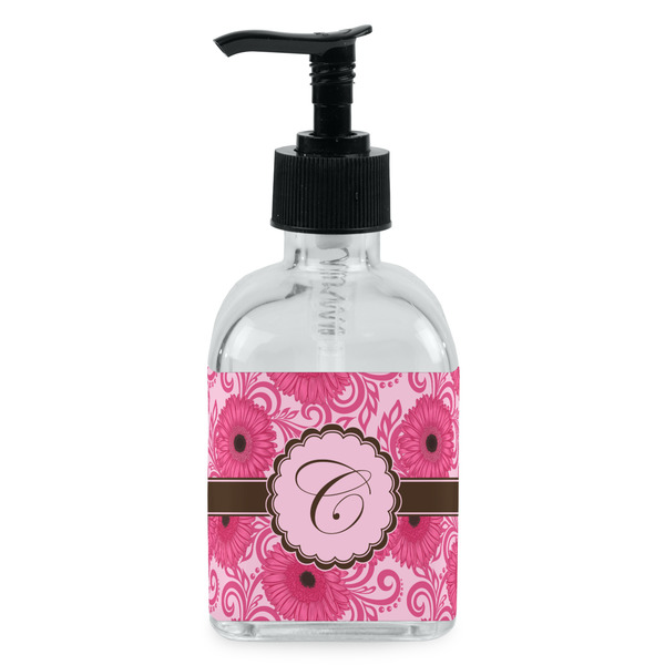 Custom Gerbera Daisy Glass Soap & Lotion Bottle - Single Bottle (Personalized)