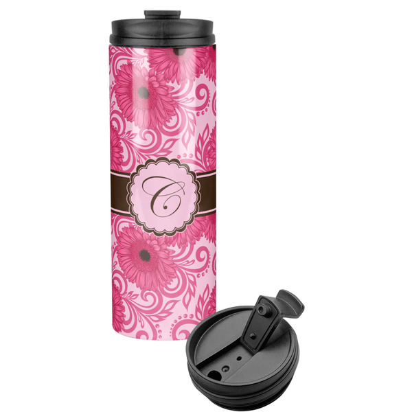 Custom Gerbera Daisy Stainless Steel Skinny Tumbler (Personalized)