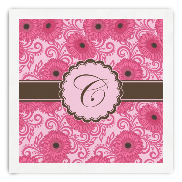 Custom Gerbera Daisy Paper Dinner Napkins (Personalized)