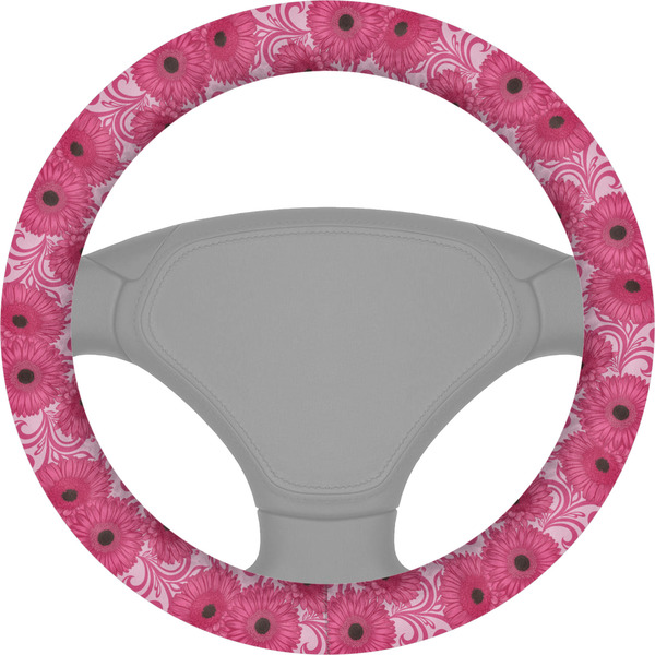 Custom Gerbera Daisy Steering Wheel Cover